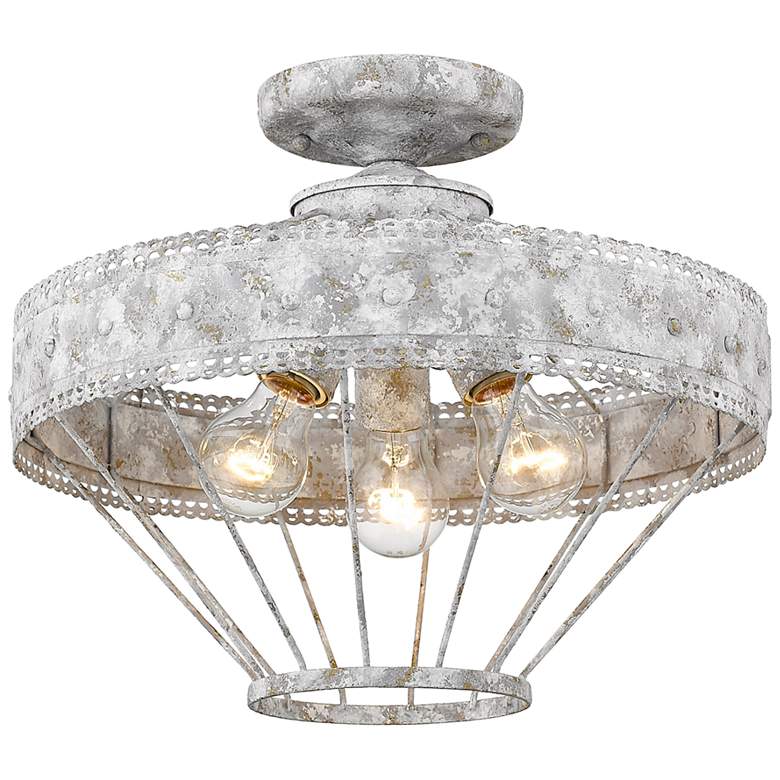 Image 5 Ferris 15 inch Wide Oyster 3-Light Ceiling Light more views