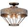 Ferris 15" Wide Rustic Copper Patina 3-Light Ceiling Light