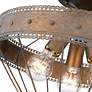4_Ferris 15" Wide Rustic Copper Patina 3-Light Ceiling Light more views