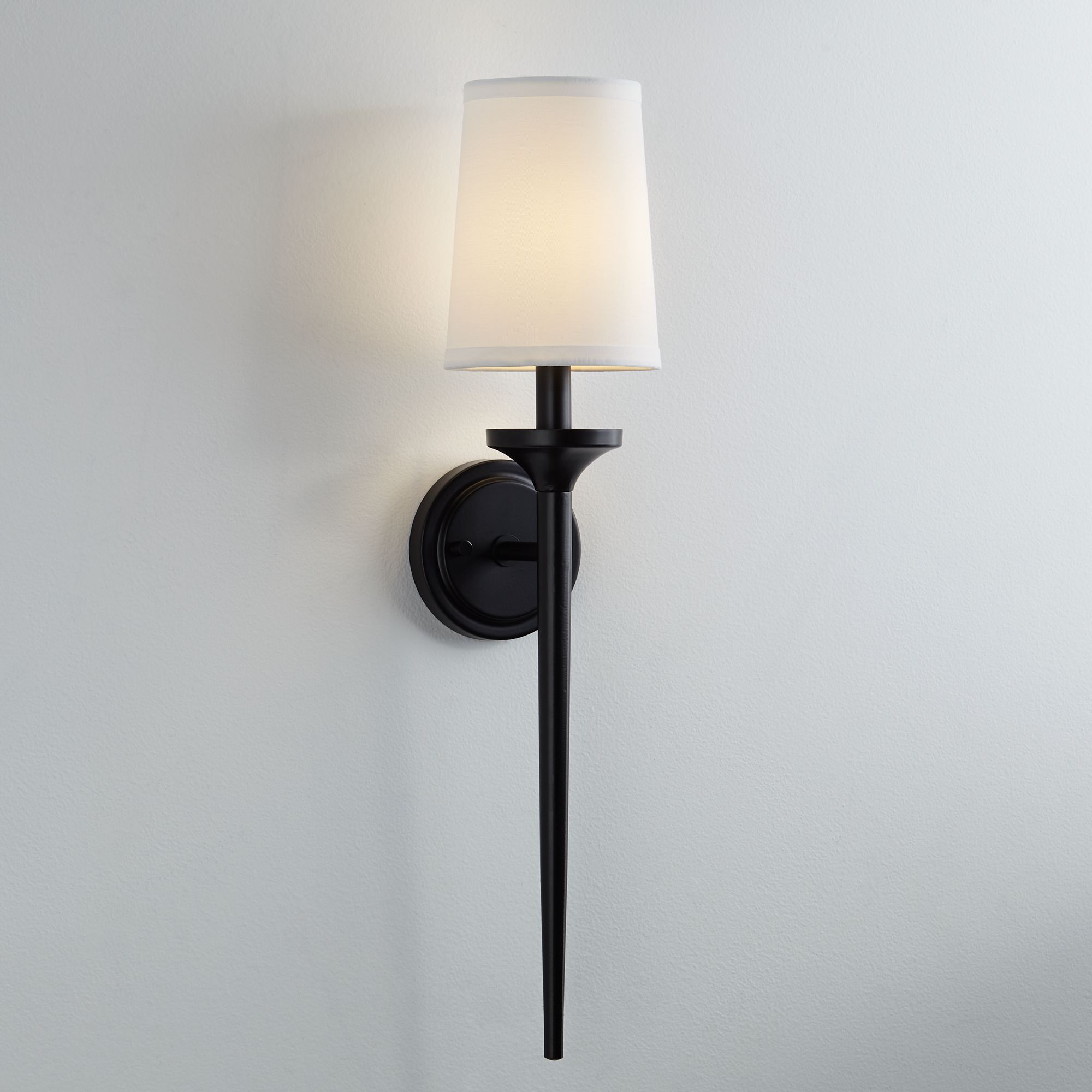 black wall sconce shade