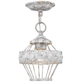 Image1 of Ferris 7 1/2" Wide Oyster 1-Light Semi-Flush