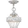 1_Ferris 7 1/2" Wide Oyster 1-Light Semi-Flush