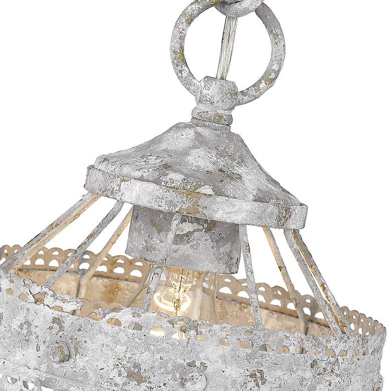 Image 3 Ferris 7 1/2" Wide Oyster 1-Light Semi-Flush more views