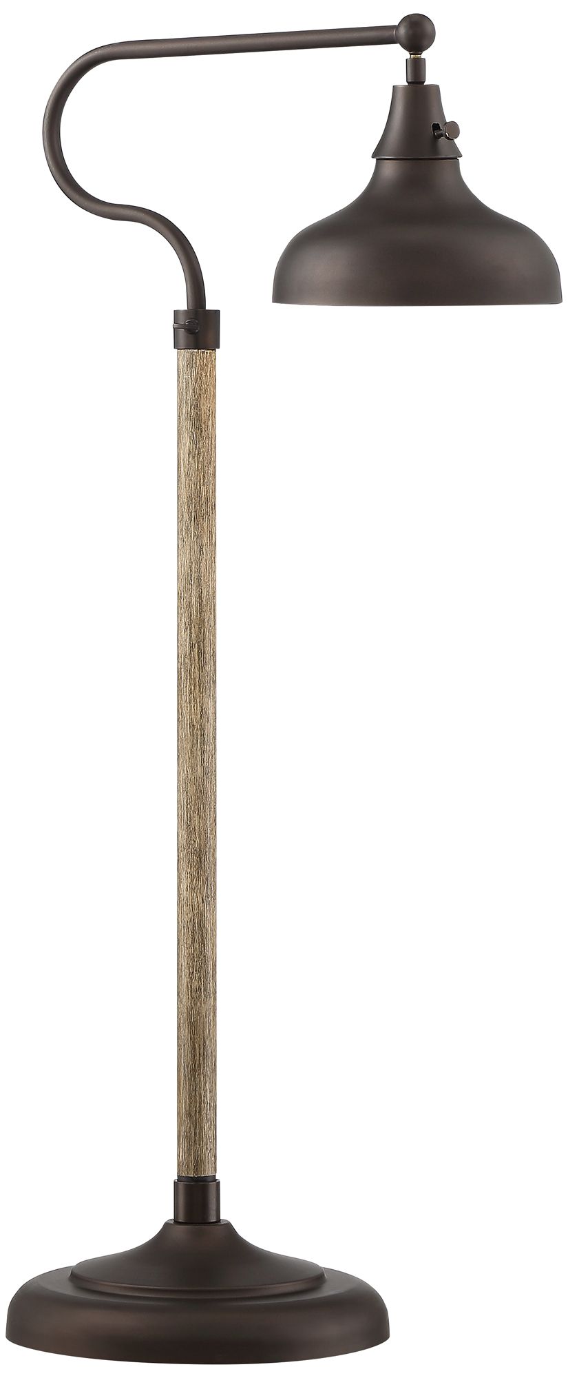 Ferris Adjustable Height Bronze Pharmacy Floor Lamp with Smart Socket