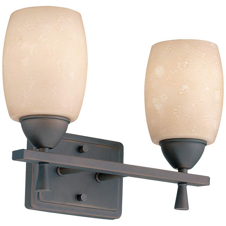 Image 1 Ferros ENERGY STAR&#174; Bronze 14 1/4 inch Wide Sconce