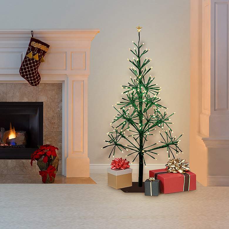 Image 2 Festive Green 53 inch/61 inchH LED Artificial Christmas Tree more views