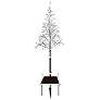 Festive Silver 53"/61"H LED Artificial Christmas Tree