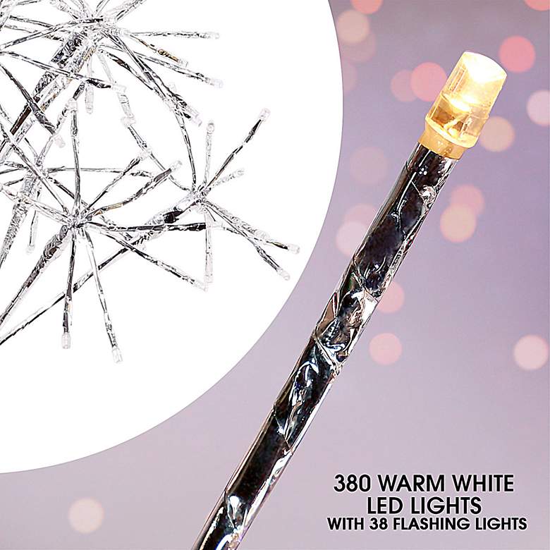 Image 3 Festive Silver 53"/61"H LED Artificial Christmas Tree more views