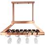 Fete 36 1/4" Wide Copper 2-Light LED Wine Rack Chandelier