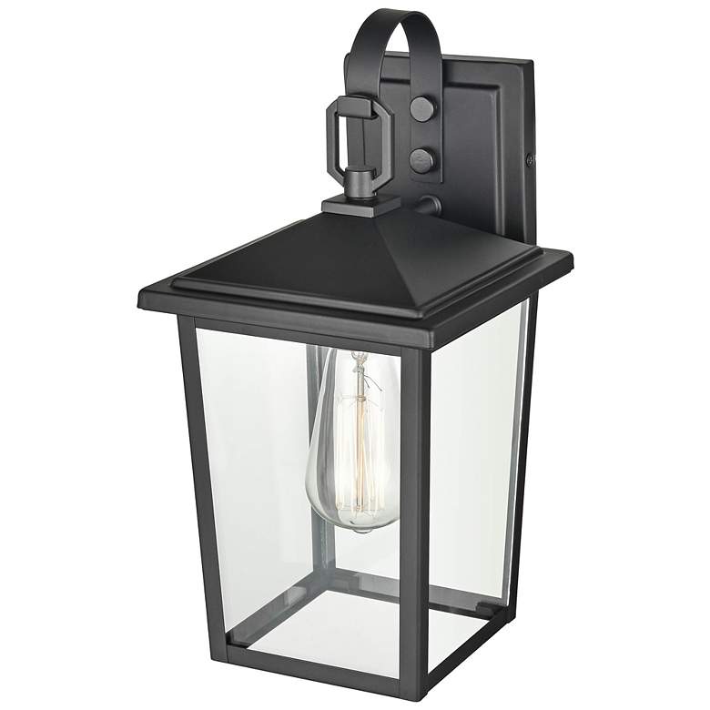 Image 3 Fetterton 14" High Powder-Coated Black Outdoor Wall Light more views