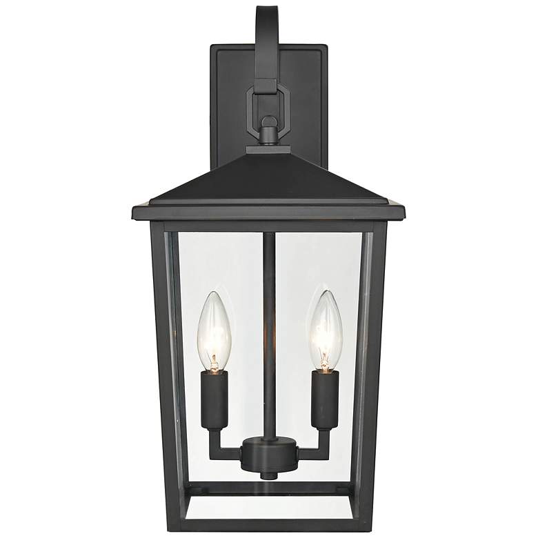 Image 1 Fetterton 18" High Powder-Coated Black Outdoor Wall Light