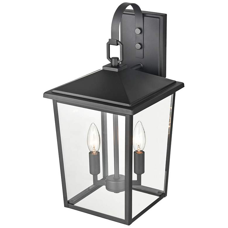 Image 4 Fetterton 18" High Powder-Coated Black Outdoor Wall Light more views