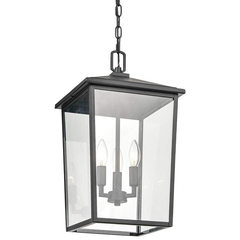 Image 1 Fetterton 19 3/4"H Powder-Coated Black Outdoor Hanging Light