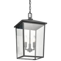 Fetterton 19 3/4"H Powder-Coated Black Outdoor Hanging Light
