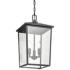 Fetterton 19 3/4"H Powder-Coated Black Outdoor Hanging Light