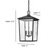 6_Fetterton 19 3/4"H Powder-Coated Black Outdoor Hanging Light more views