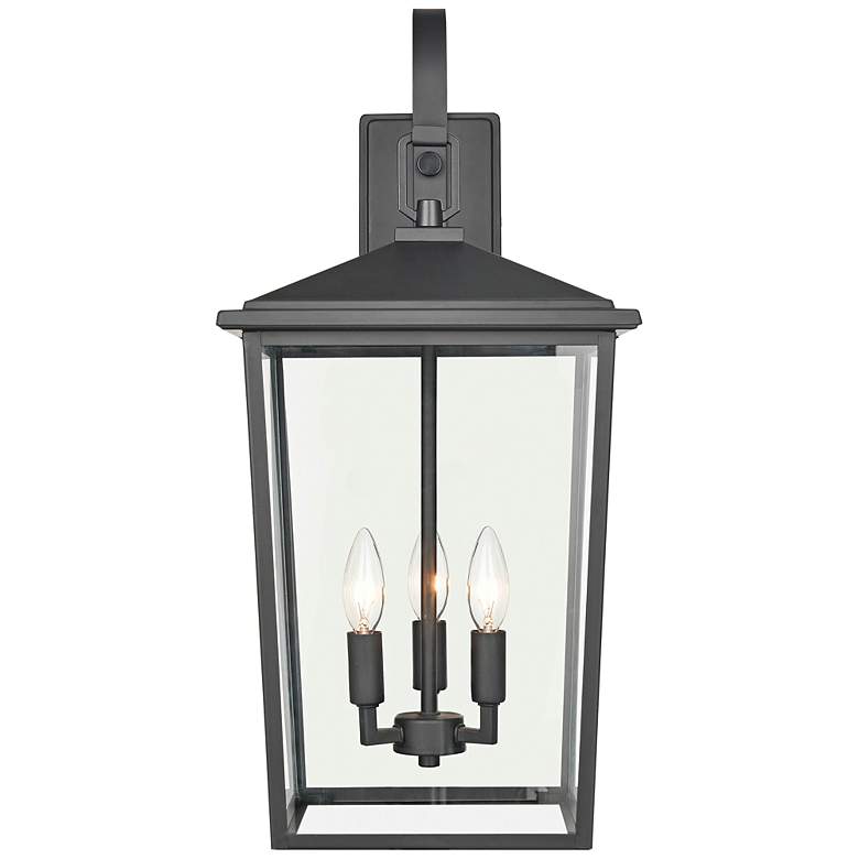Image 1 Fetterton 23 1/2" High Black 3-Light Outdoor Wall Light