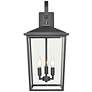 1_Fetterton 23 1/2" High Black 3-Light Outdoor Wall Light