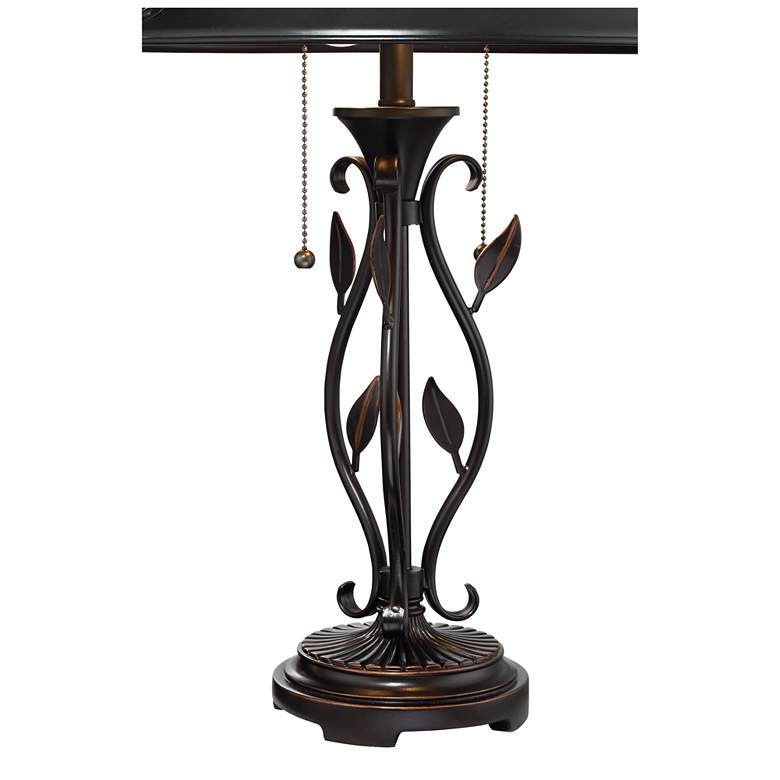 Image 4 Feuille Leaf and Vine Mica Shade Lamp with Table Top Dimmer more views