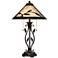 Feuille Leaf and Vine Mica Shade Table Lamp