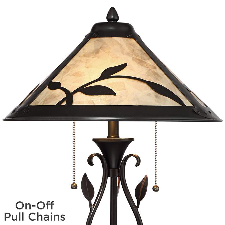 Feuille Leaf and Vine Mica Shade Table Lamp more views