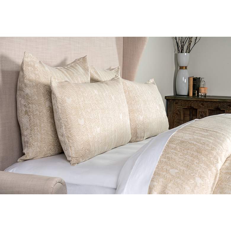 Image 1 FH Natural and Ivory Fabric Queen Duvet