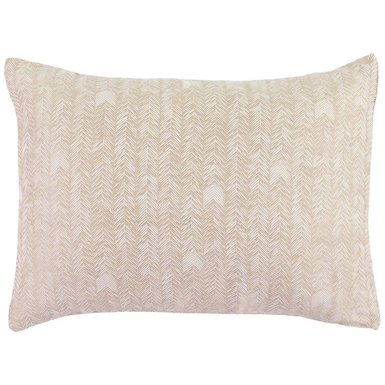 Image 1 FH Natural and Ivory Fabric Standard Pillow Sham