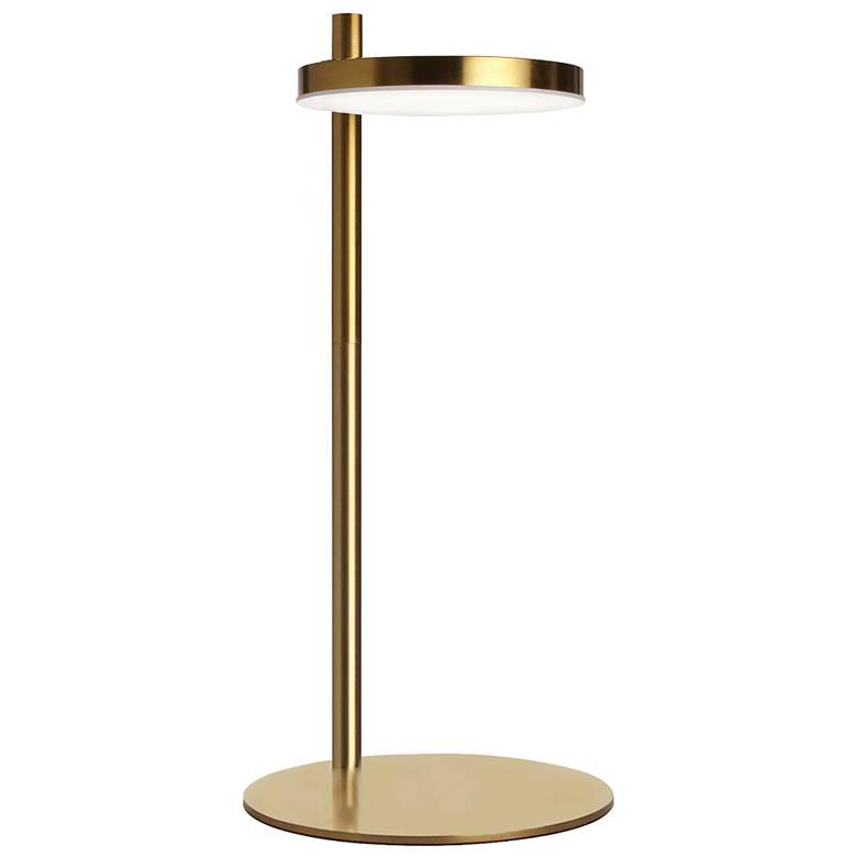 Image 1 Fia 15 inch High Aged Brass LED Table Lamp