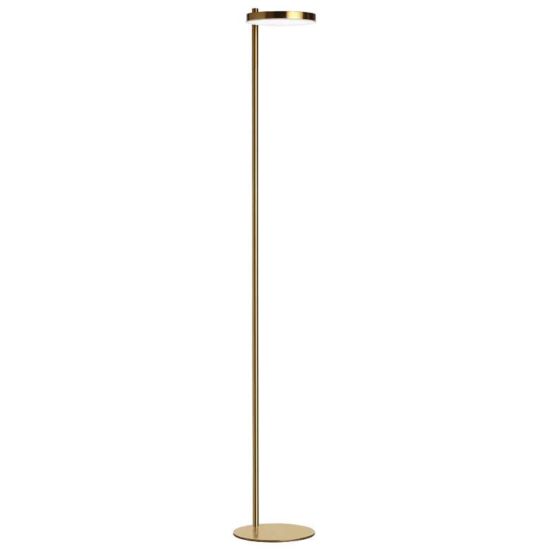 Image 1 Fia Aged Brass LED Floor Lamp