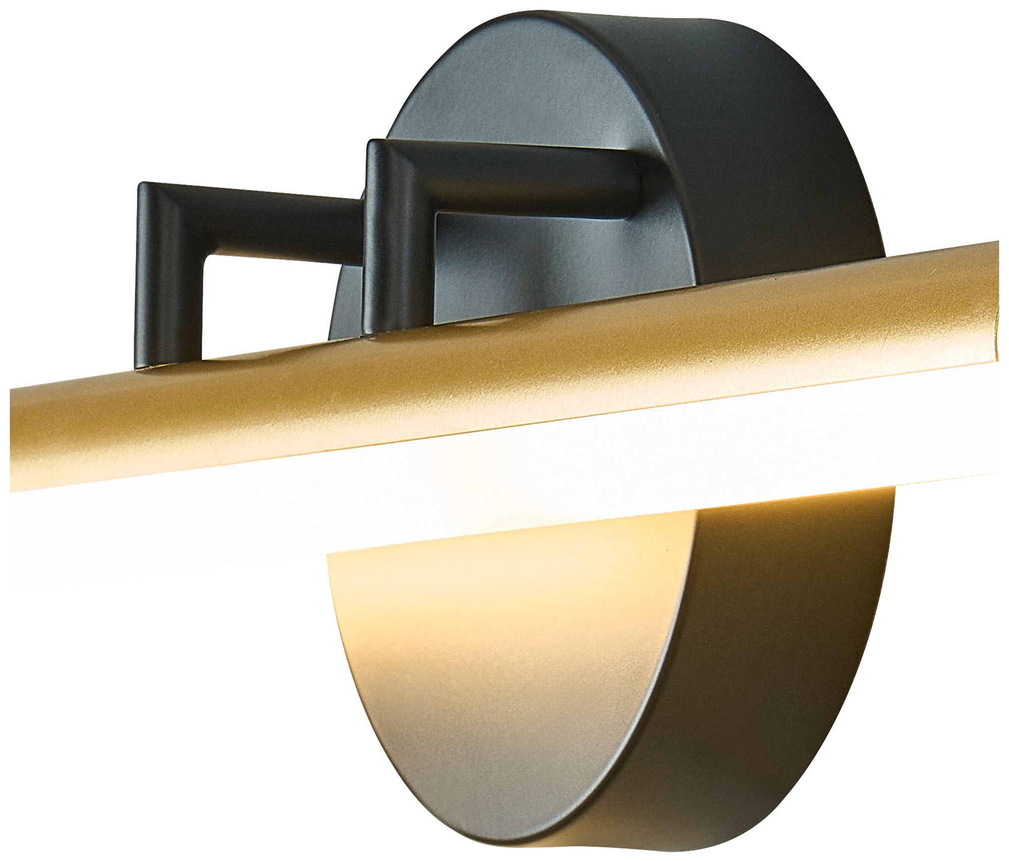 Fianco 18" Wide Matte Black, Brass LED Bath/Vanity
