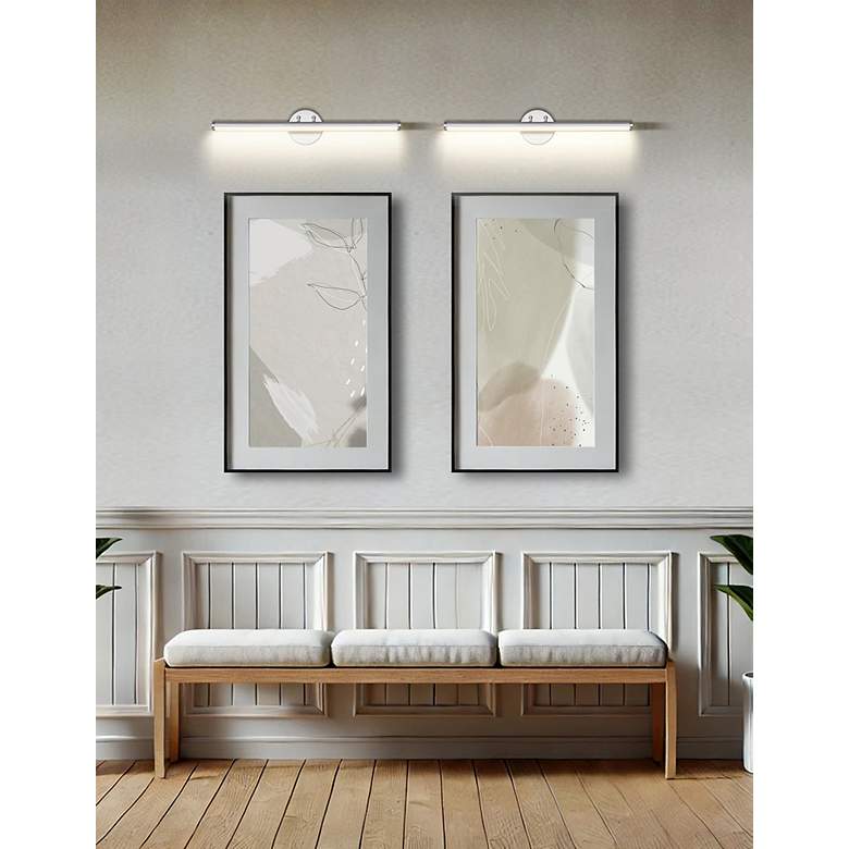 Image 3 Fianco 24.5" Wide ADA Brushed Nickel Linear LED Bath Light more views