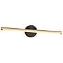 1_Fianco 24 1/2" Wide Brass and Black Linear LED Bath Light