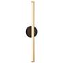 2_Fianco 24 1/2" Wide Brass and Black Linear LED Bath Light more views