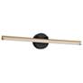 3_Fianco 24 1/2" Wide Brass and Black Linear LED Bath Light more views