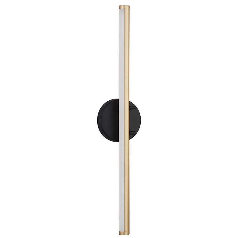 Image 4 Fianco 24 1/2" Wide Brass and Black Linear LED Bath Light more views