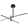 Thumbnail2 of Fianco 37" Wide Matte Black and Brass 4-Light LED Chandelier more views
