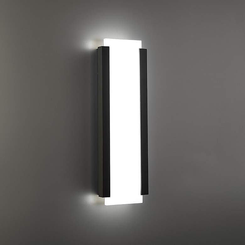 Image 1 Fiction 14.13"H x 5.63"W 1-Light Outdoor Wall Light in Black