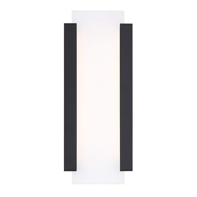 Image 3 Fiction 14.13"H x 5.63"W 1-Light Outdoor Wall Light in Black more views