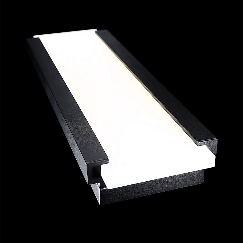 Image 4 Fiction 14.13"H x 5.63"W 1-Light Outdoor Wall Light in Black more views
