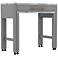 Ficus 39" Wide White Light Gray Wood Counter Height Table