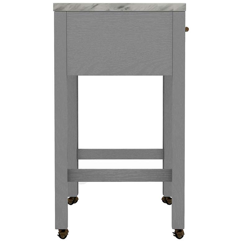 Image 5 Ficus 39" Wide White Light Gray Wood Counter Height Table more views