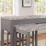 Ficus 39" Wide White Light Gray Wood Counter Height Table