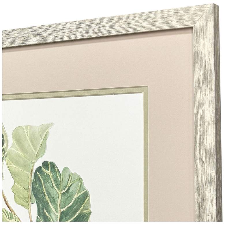 Image 3 Fiddle Fig Leaf 20"W x 17"H Framed Art Set of 2 more views