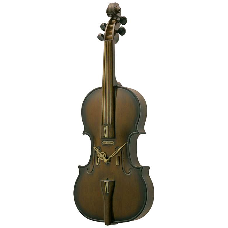 Image 1 Fiddler 19 1/4" High Windsor Cherry Wall Clock