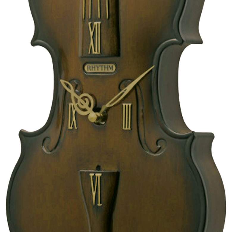 Image 2 Fiddler 19 1/4 inch High Windsor Cherry Wall Clock more views