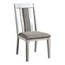 Fie Warm Gray Fabric Dining Side Chairs Set of 2