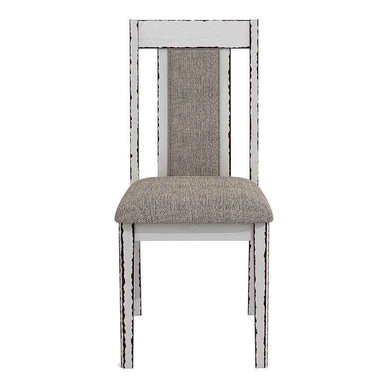 Image 3 Fie Warm Gray Fabric Dining Side Chairs Set of 2 more views