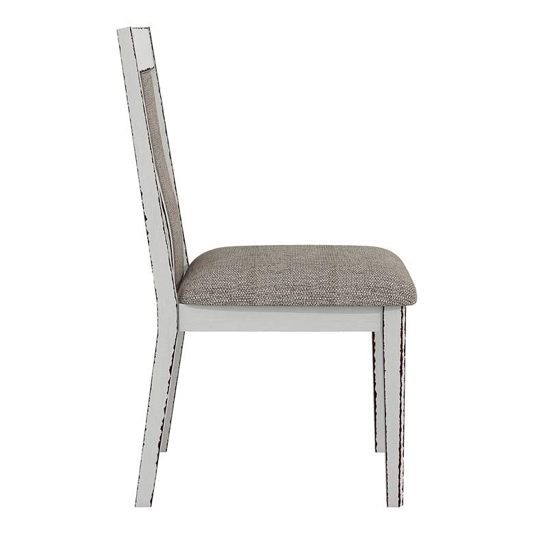 Image 4 Fie Warm Gray Fabric Dining Side Chairs Set of 2 more views