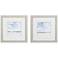 Field After Rain 11"W x 11"H Framed Art Set of 2