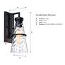 5_Field Daisy Lane 14" High Black Outdoor Wall Light more views